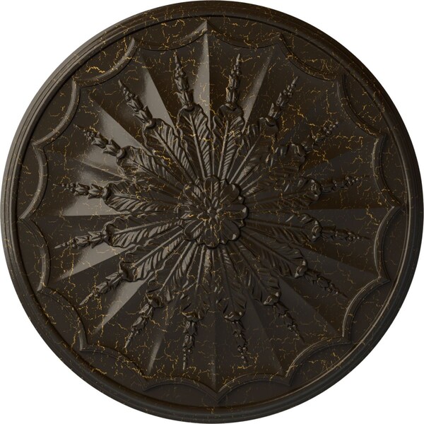 Ekena Millwork Artis Ceiling Medallion, Hand-Painted Stone Hearth Crackle, 27 1/8"OD x 2 5/8"P CM27ARSHC - main